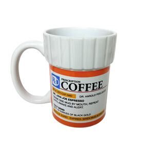 Novelty RX Coffee Mug Prescription Pill Cup 10 oz Funny Gift for Coffee Lover